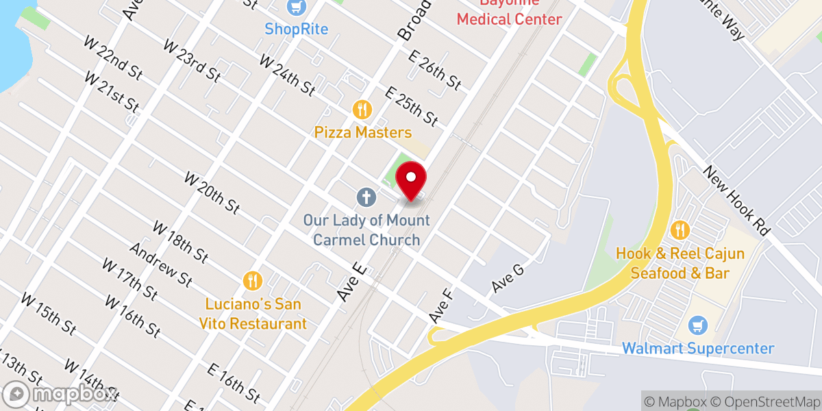 Map showing location of Iglesia Ni Cristo - Locale of Bayonne