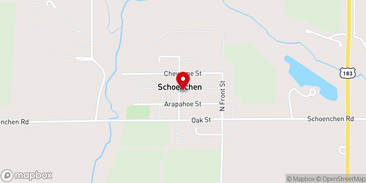 Map showing location of St. Anthony Catholic Church