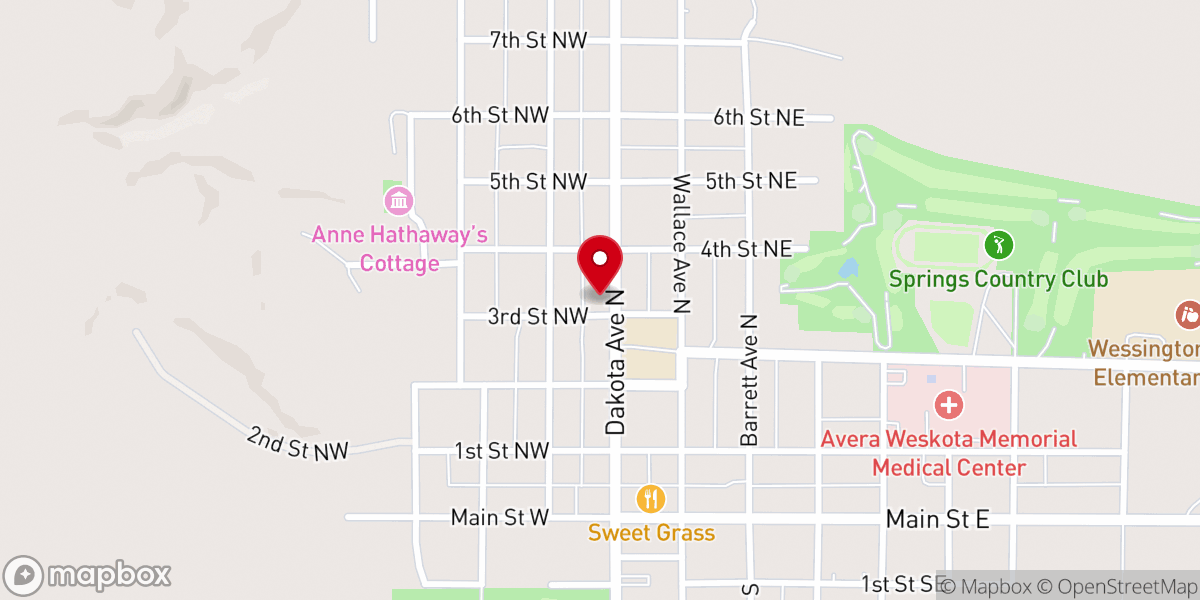 Map showing location of Immanuel Baptist Church