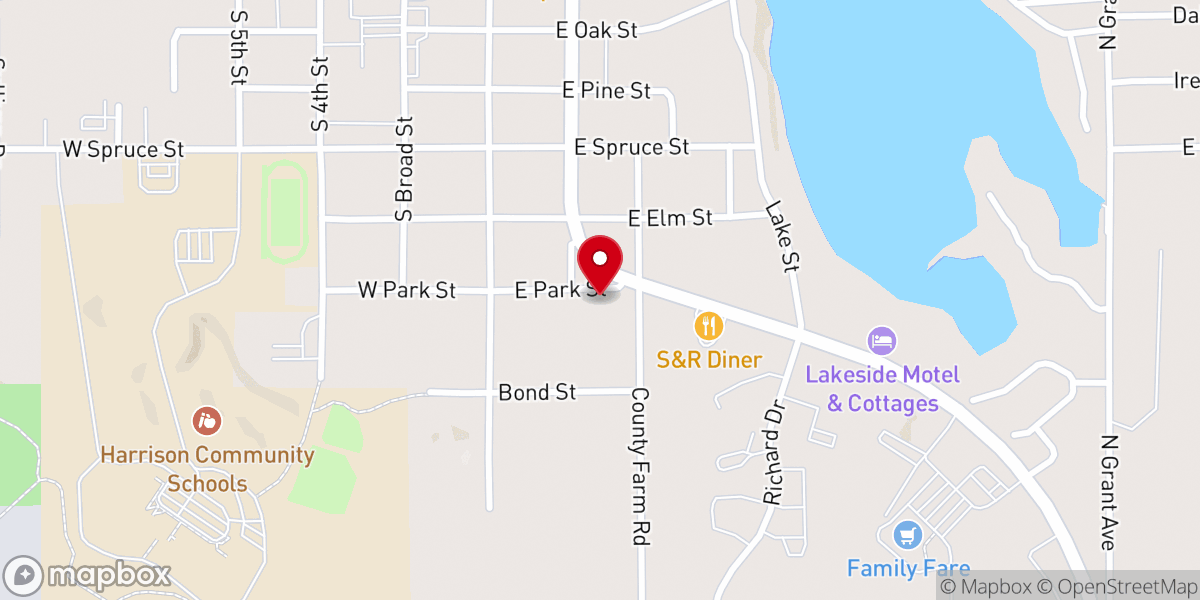 Map showing location of Trinity Christian Life Center