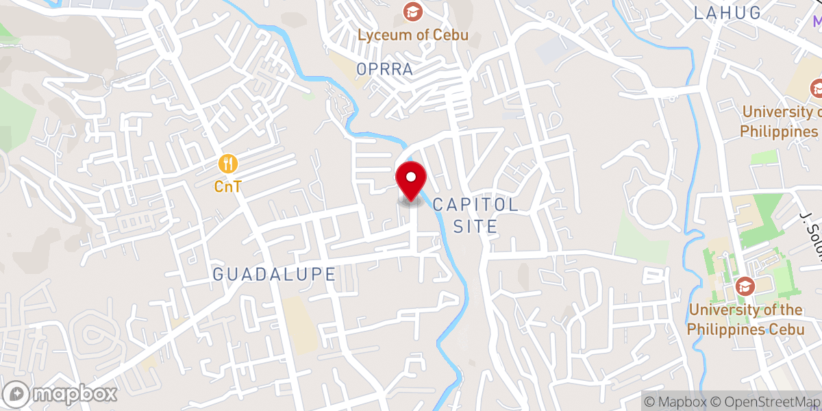 Map showing location of Bible Baptist Church Capitol-Guadalupe