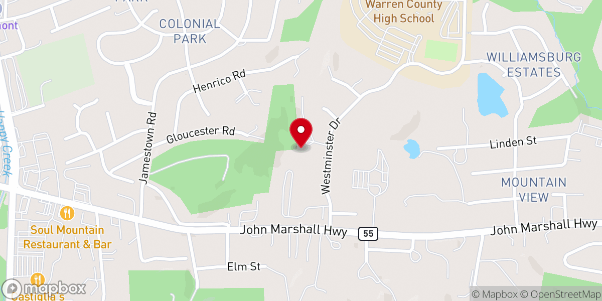 Map showing location of Grace Fellowship Church