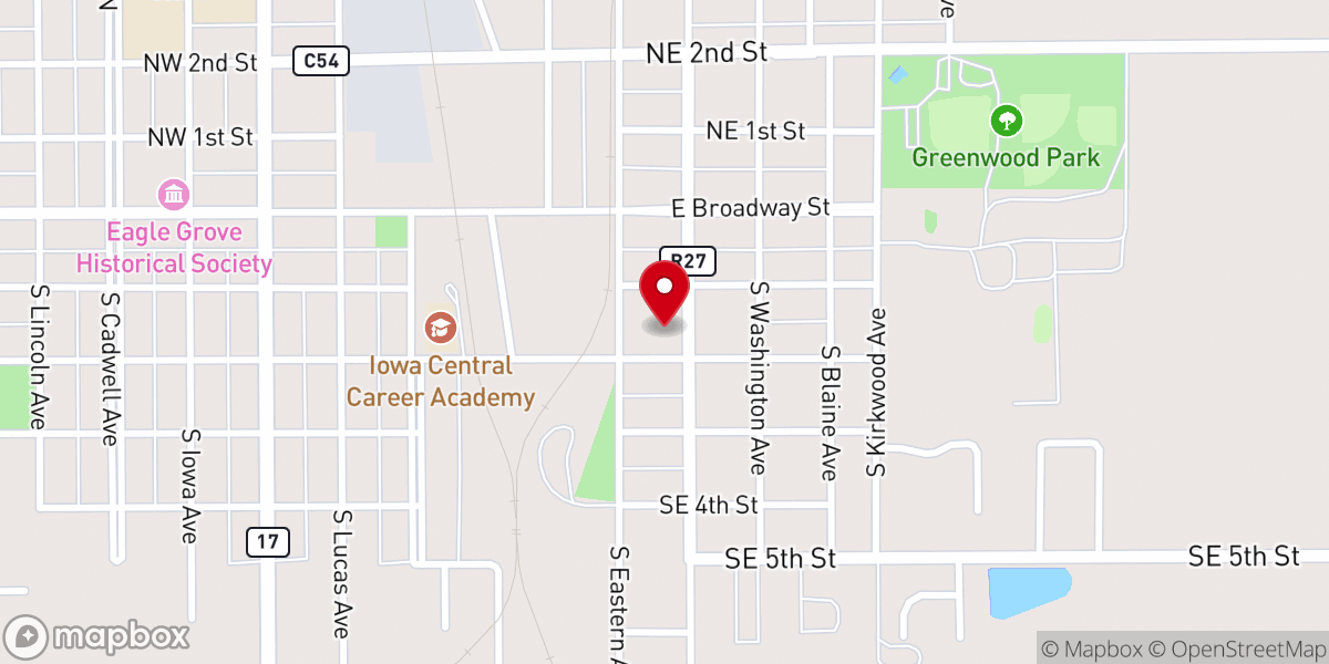 Map showing location of Sacred Heart School