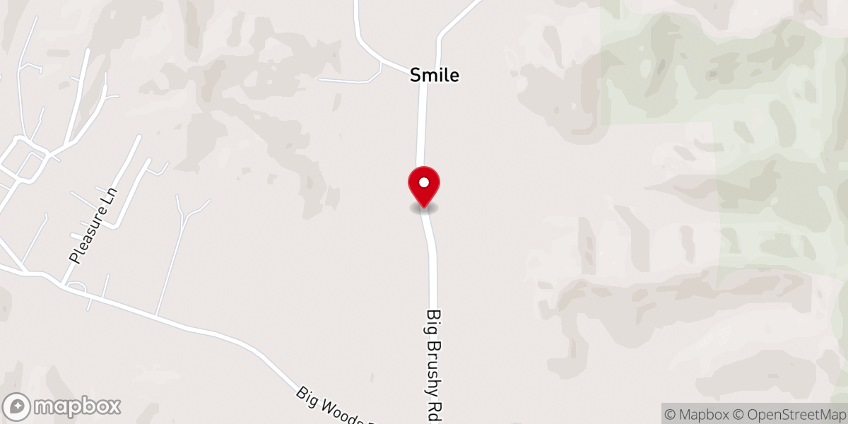 Map showing location of Fryman family Church