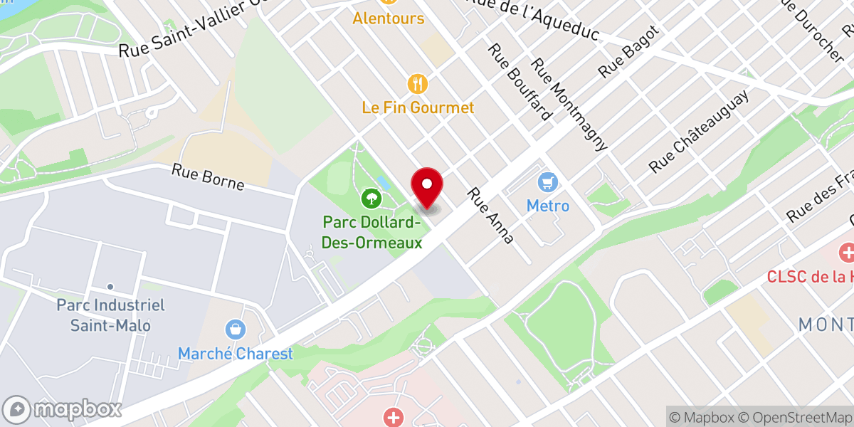 Map showing location of Evangel Pentecostal Church (Québec City)