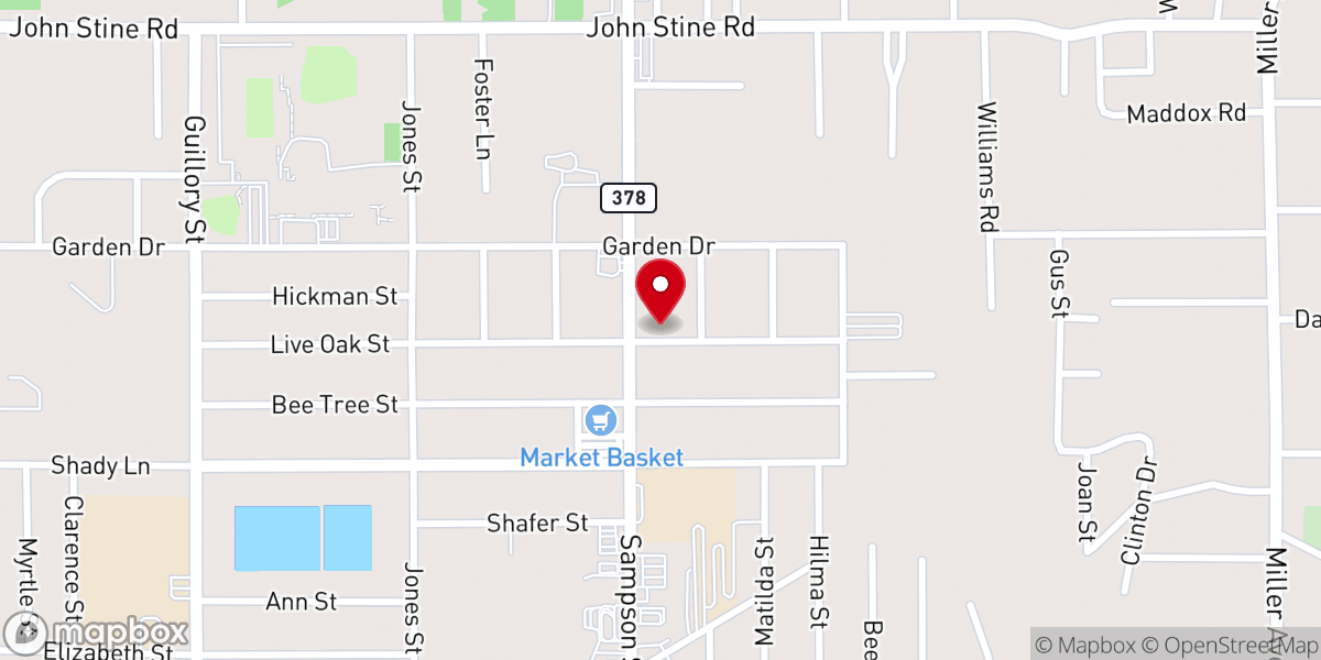 Map showing location of Westlake Church of Nazarene
