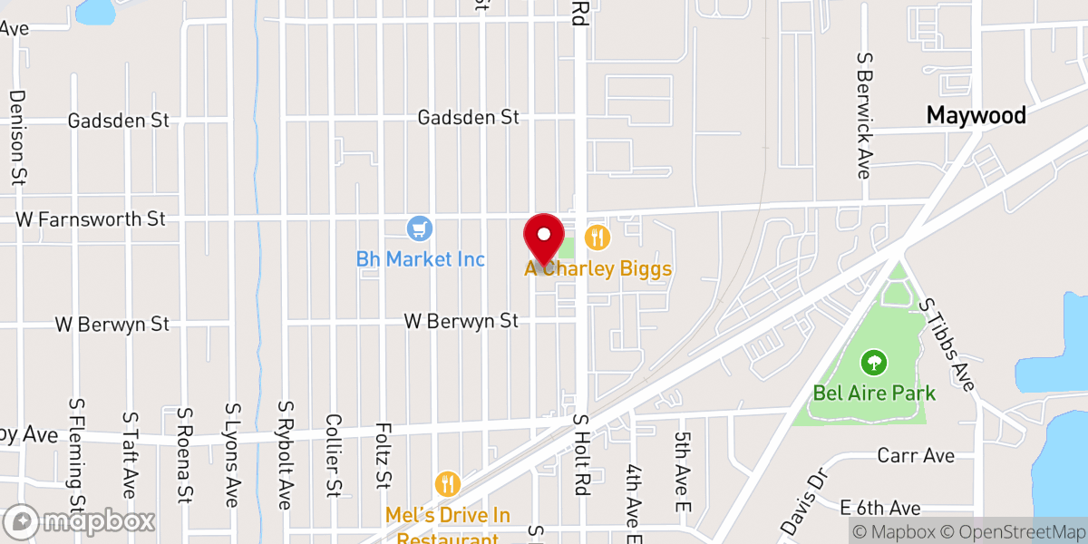 Map showing location of Tabernacle of Faith