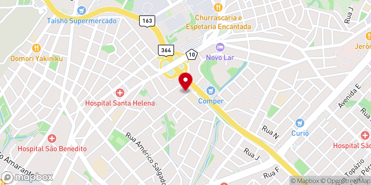 Map showing location of Igreja Batista Independente Araés