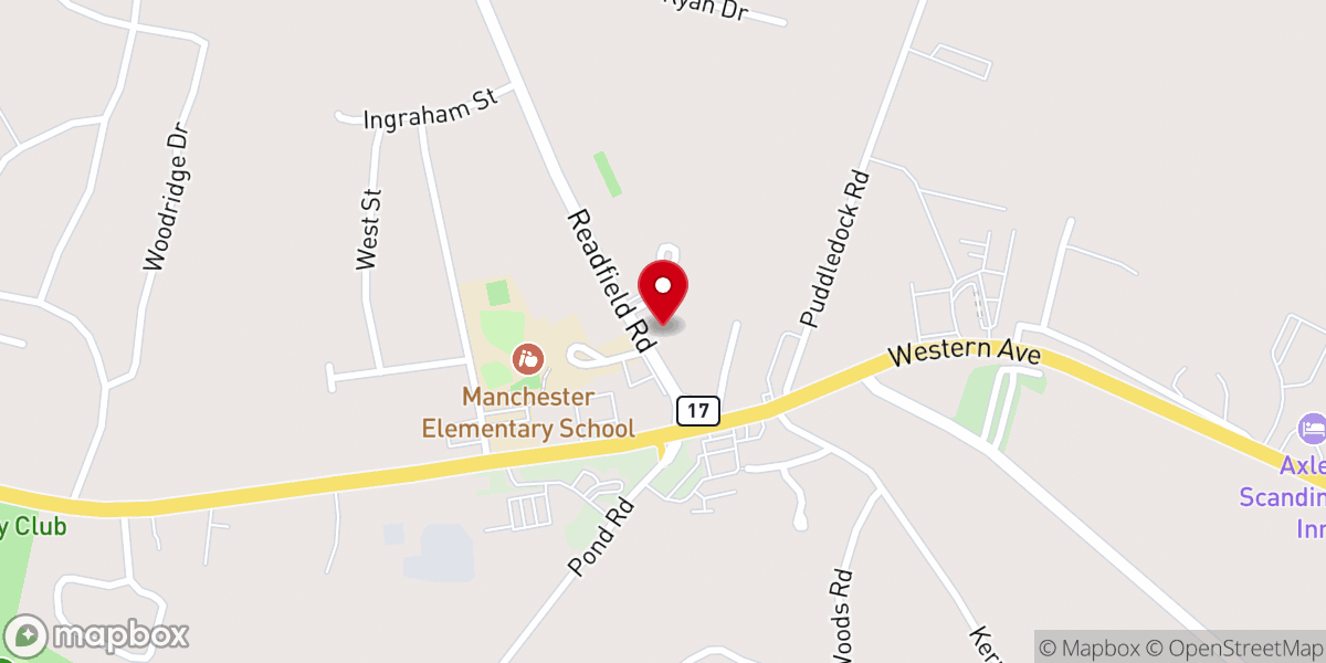Map showing location of Manchester Community Church
