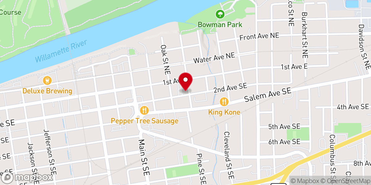 Map showing location of Jesus Pursuit Church