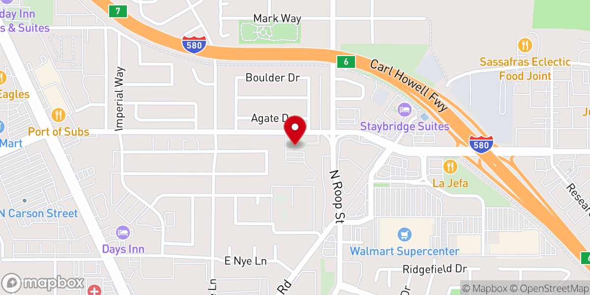 Map showing location of Carson City Seventh-day Adventist Church