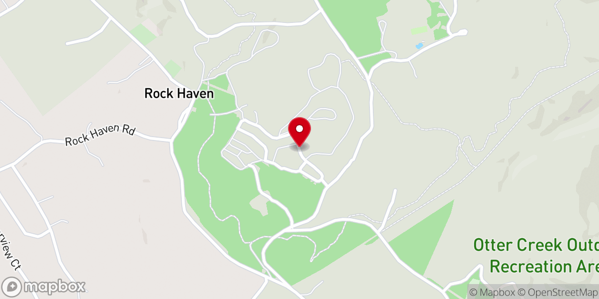Map showing location of Otter Creek Outdoor Recreation Area Campground
