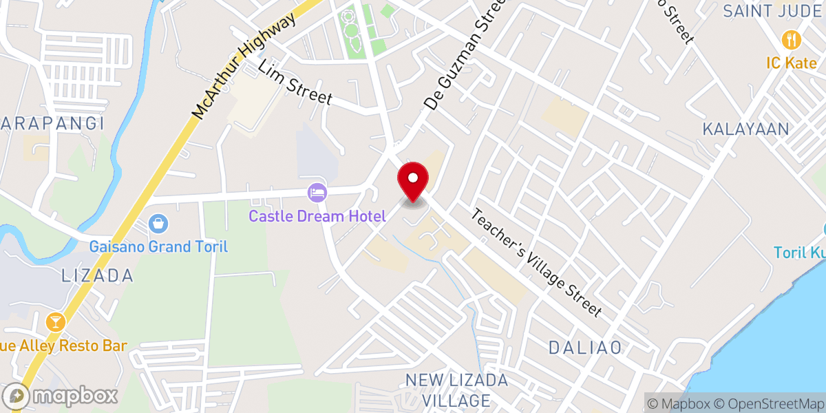 Map showing location of Sto. Rosario Parish