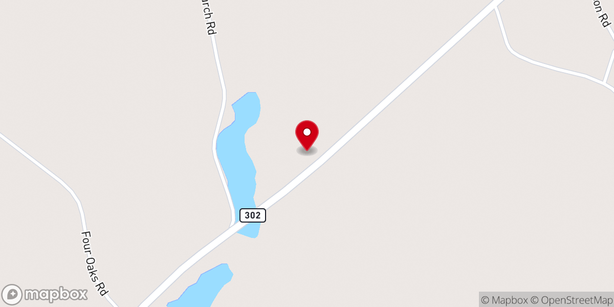 Map showing location of Zion Hill Baptist Church