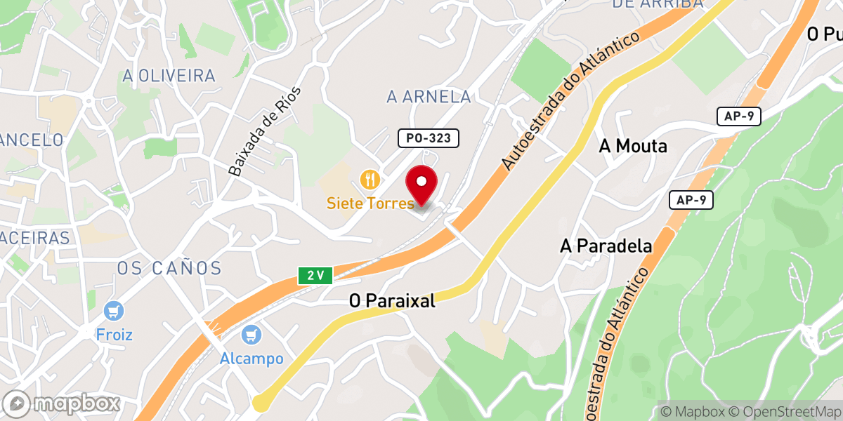 Map showing location of CAMIÑO XORXA