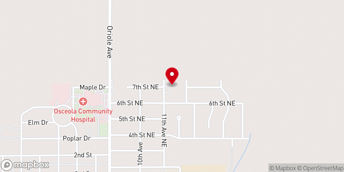 Map showing location of United Methodist Church