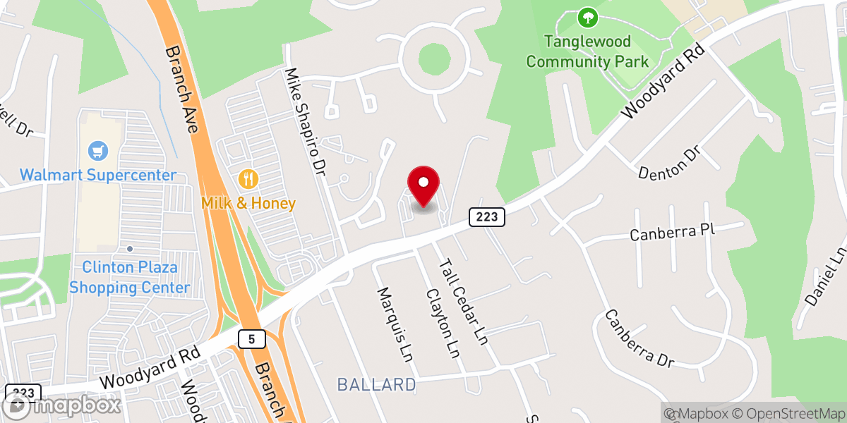 Map showing location of Clinton Church