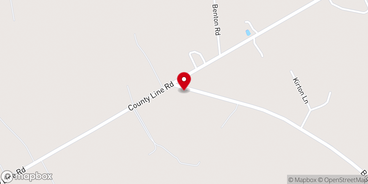 Map showing location of Happy Home Freewill Baptist Church