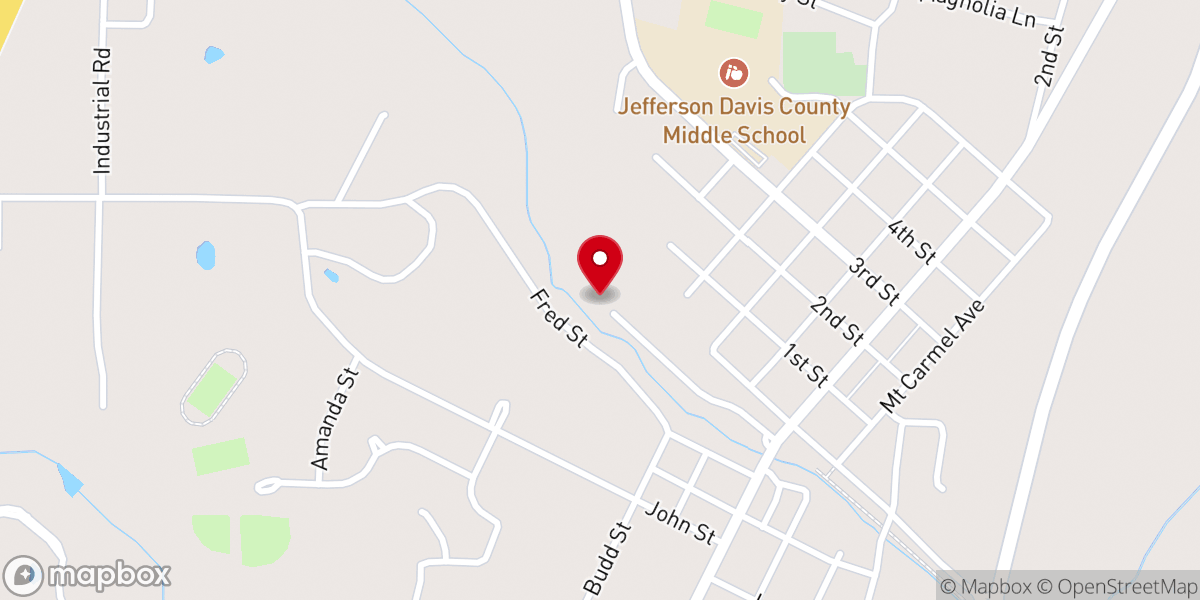 Map showing location of Greater Sweet Beulah COGIC