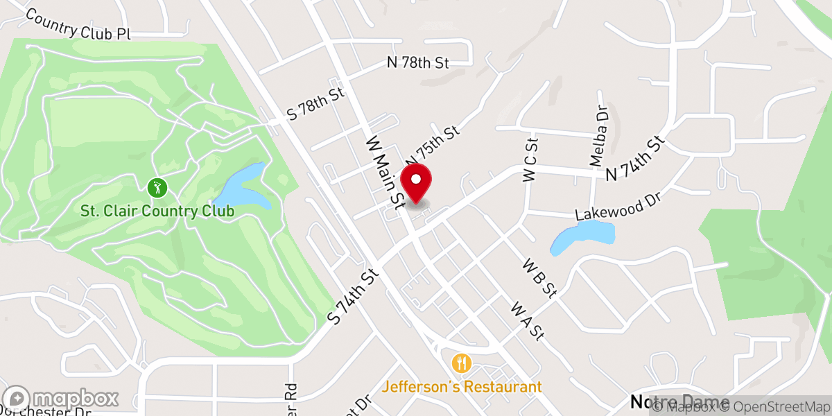 Map showing location of New Testament Christian Church of Belleville