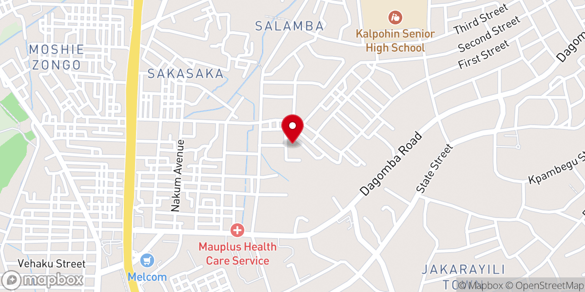 Map showing location of Bethel Methodist Church and School Complex