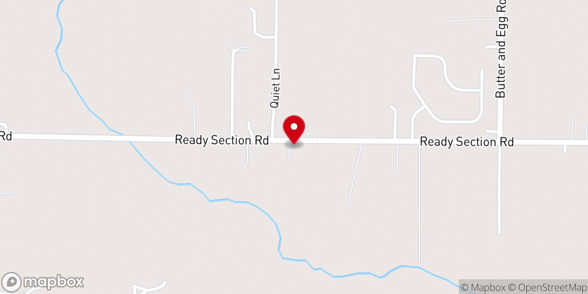 Map showing location of Briarfork Free Holiness Church