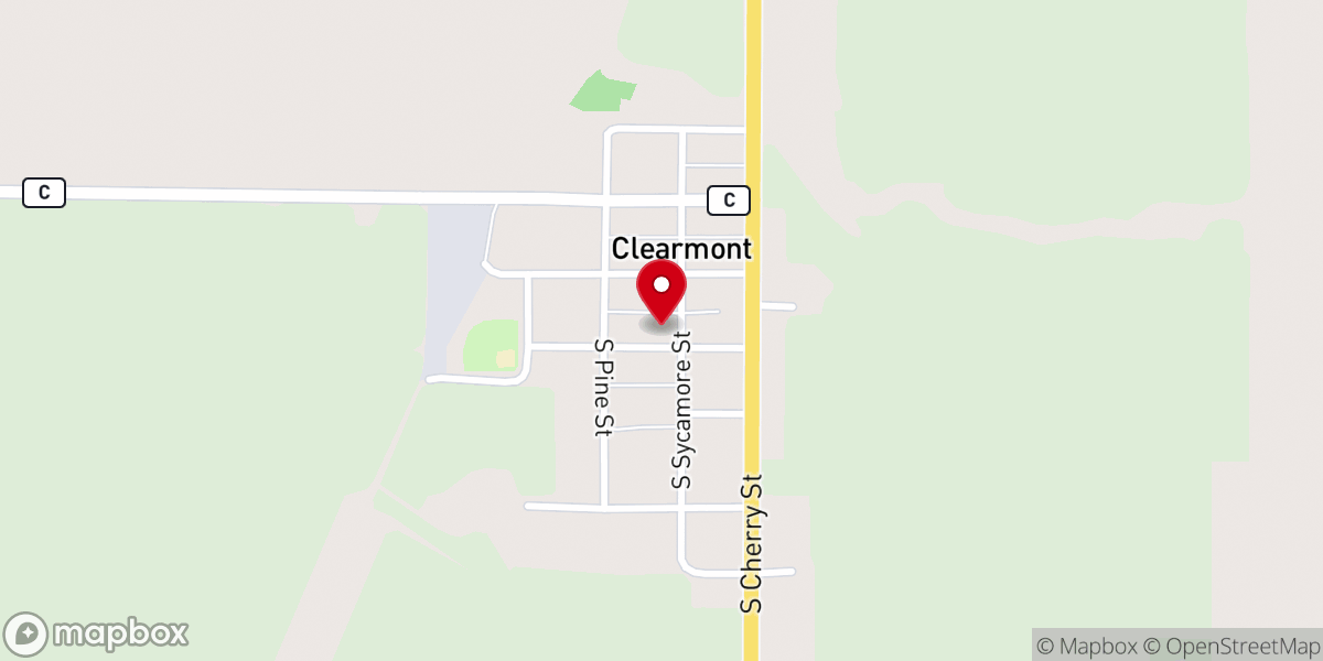 Map showing location of Baptist Church