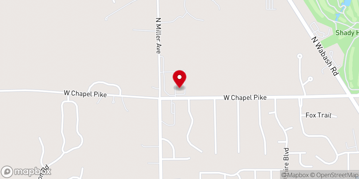 Map showing location of Sunnycrest Baptist Church