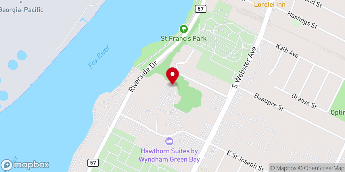 Map showing location of Catholic Foundation for the Diocese of Green Bay, Inc.