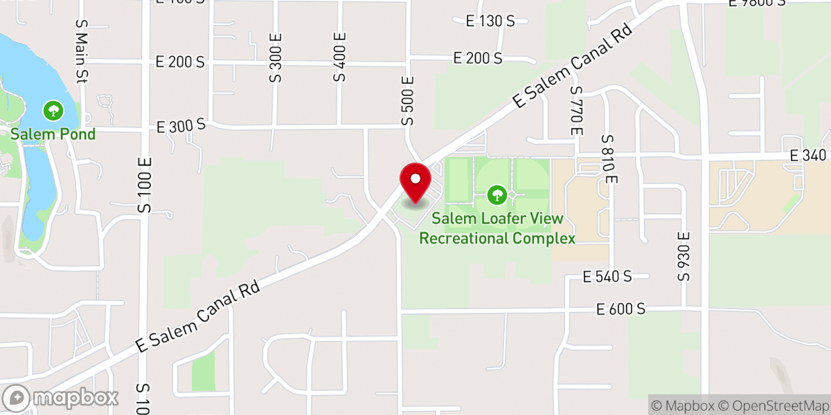 Map showing location of Salem Stake Center
