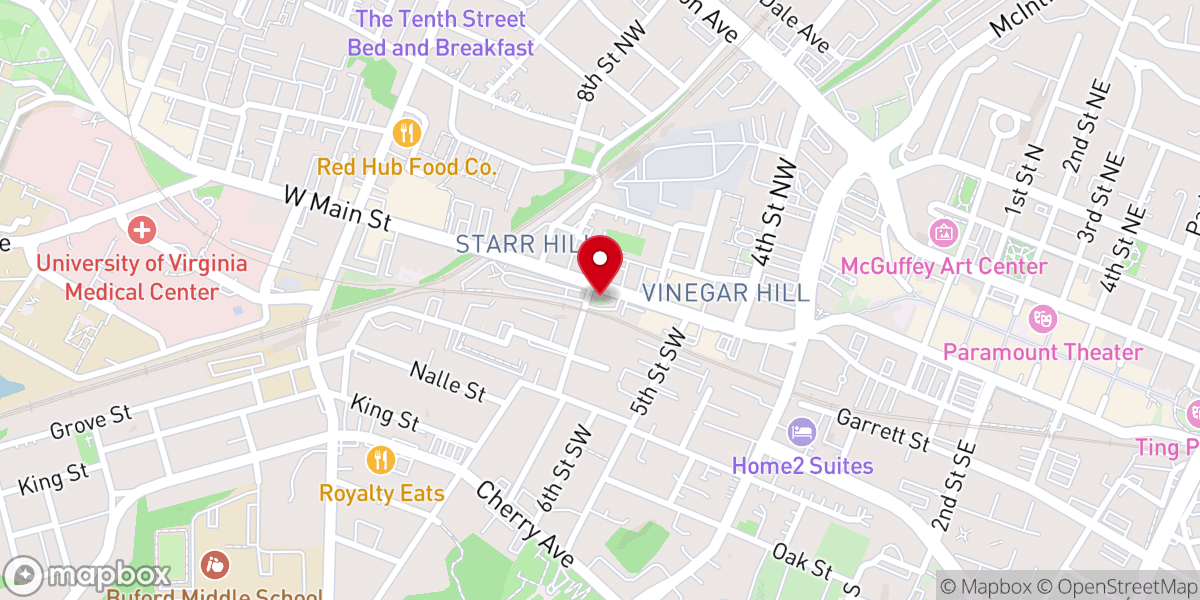 Map showing location of First Baptist Church