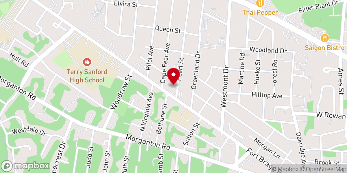 Map showing location of Haymount United Methodist Church