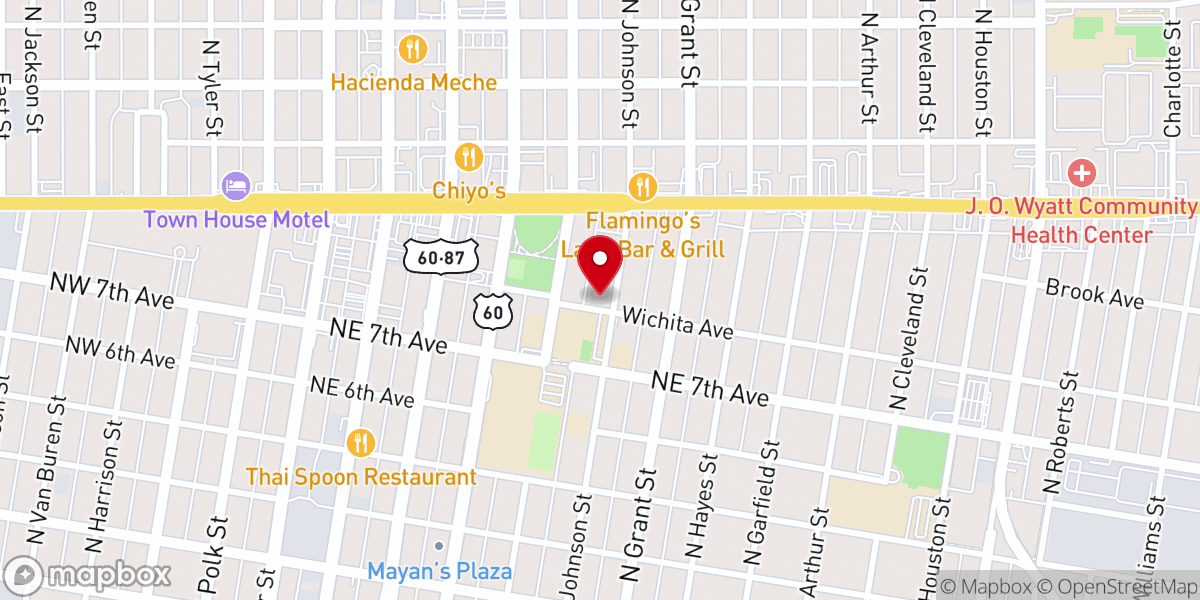 Map showing location of Life Chapel