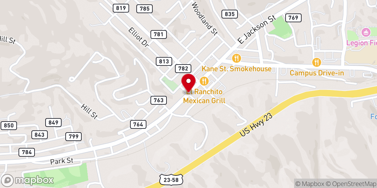Map showing location of SCMA Food Pantry