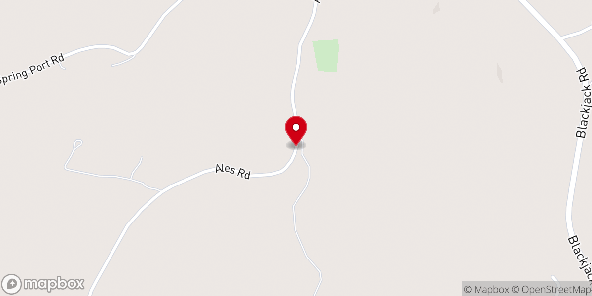 Map showing location of Blackjack Presbyterian Church