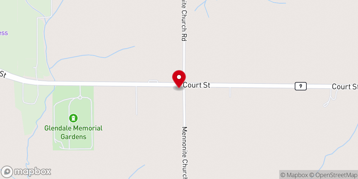 Map showing location of Town & Country Baptist Church