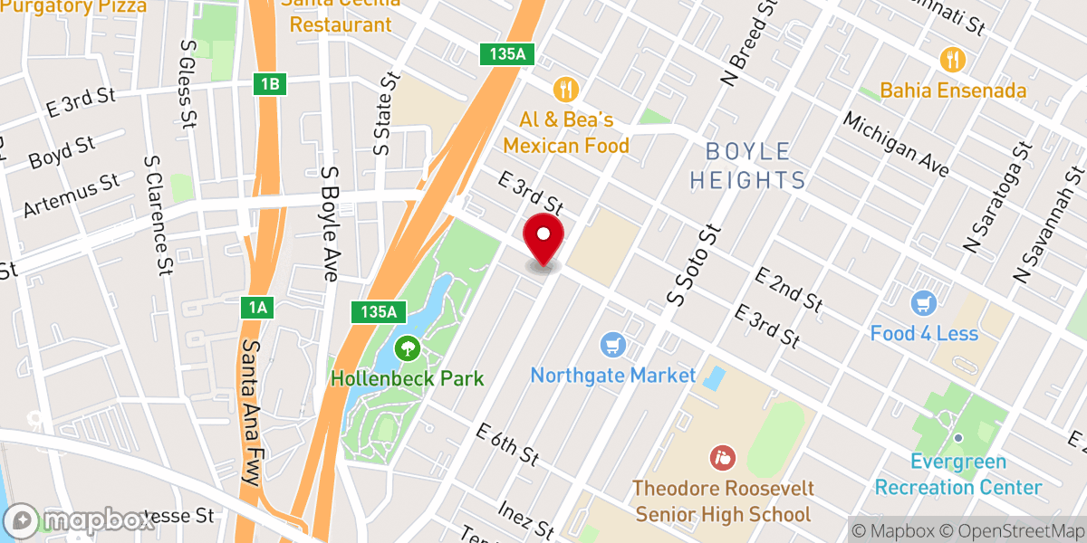 Map showing location of St. Mary's Catholic Church