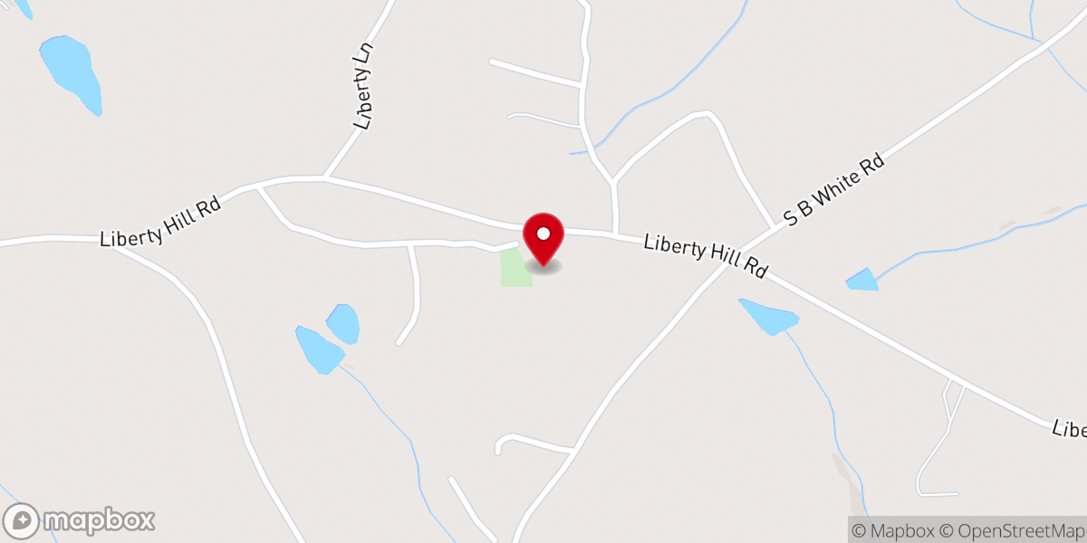 Map showing location of Sardis Church