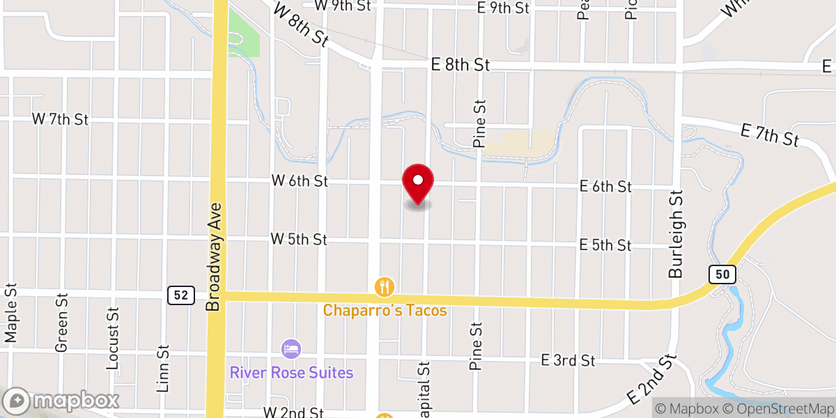 Map showing location of Parish Offices
