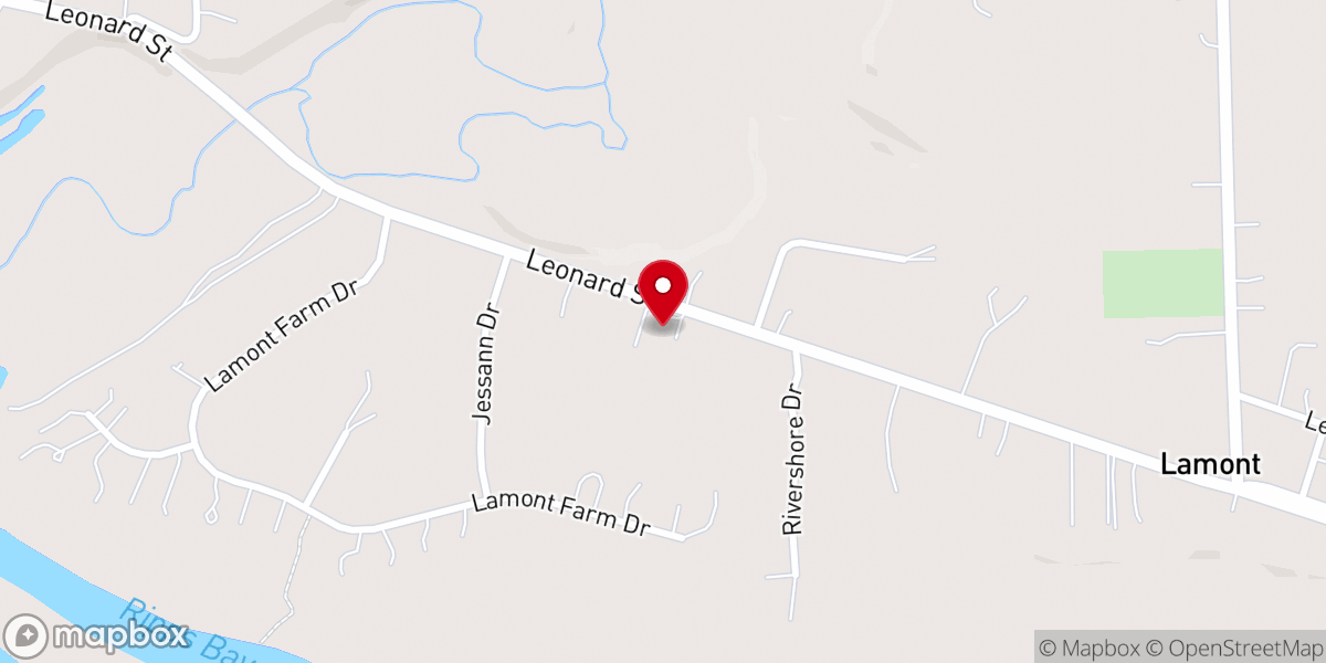 Map showing location of Lamont Christian School