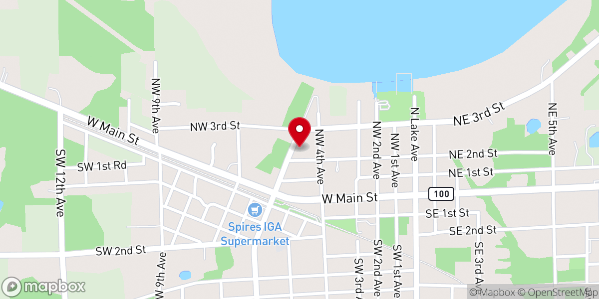 Map showing location of West Gainesville Church of Christ