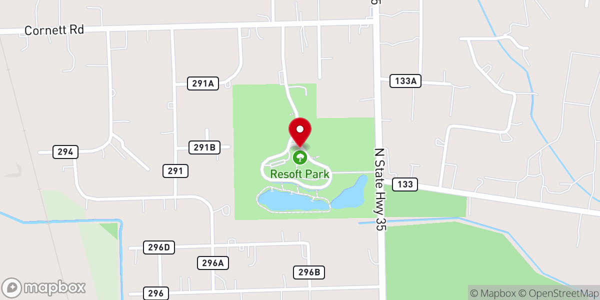 Map showing location of Resoft County Park