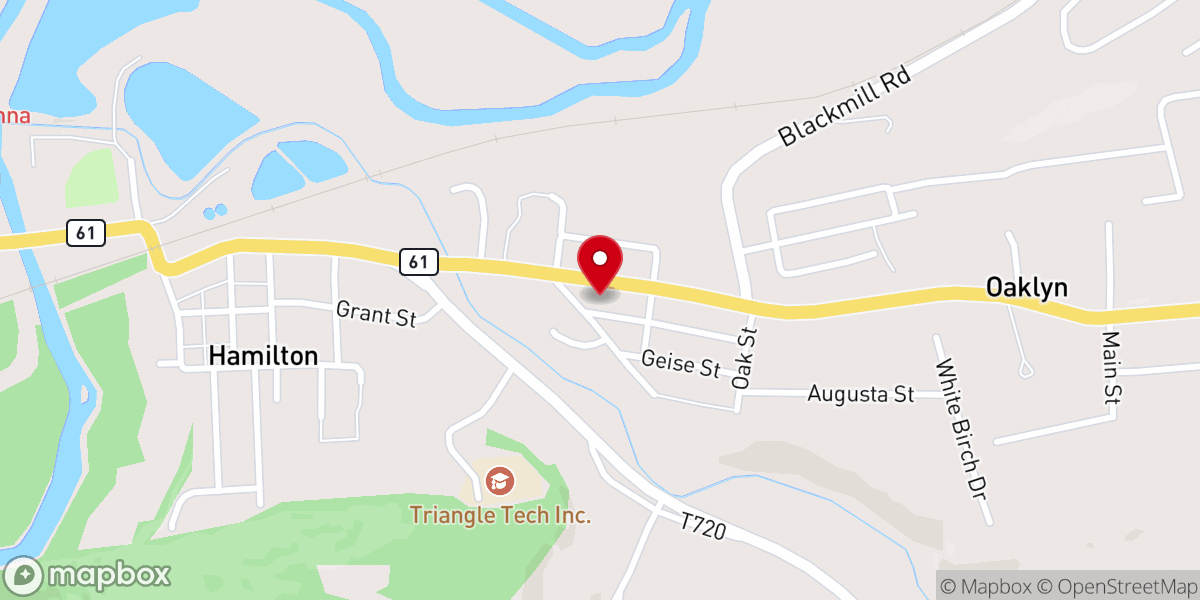 Map showing location of Oaklyn Independent Baptist Church