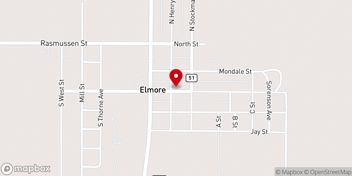 Map showing location of Kathy's Kitchen