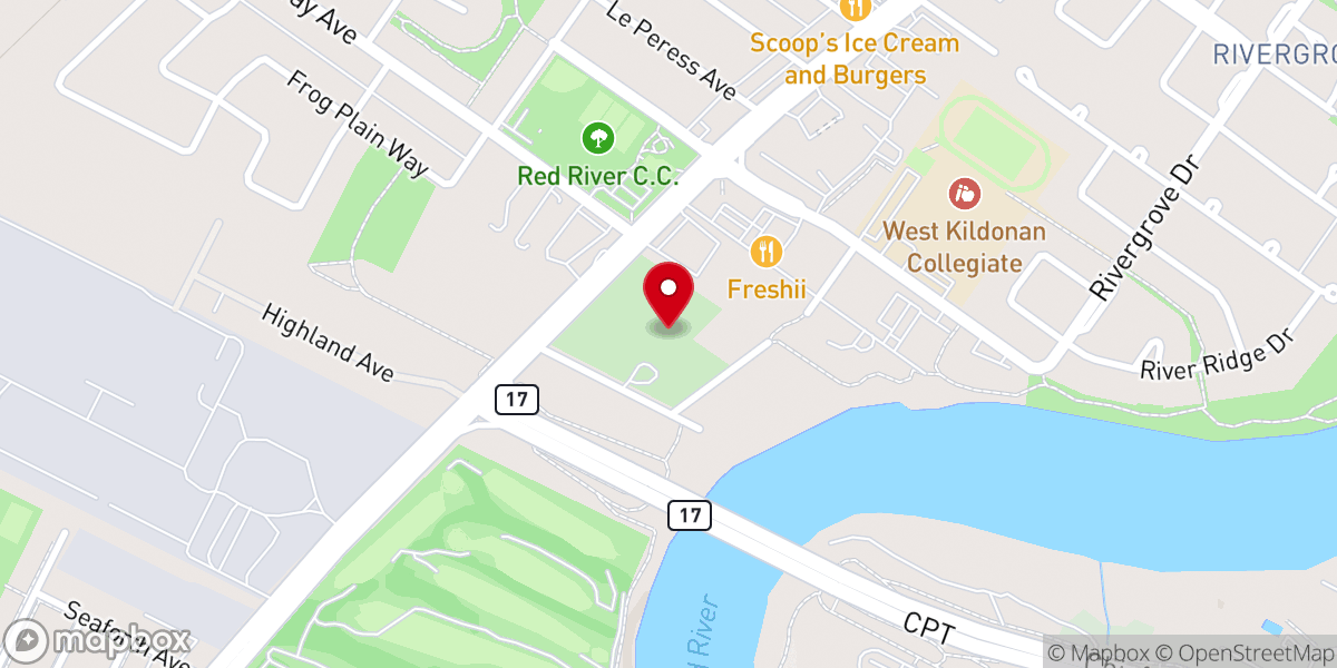 Map showing location of Kildonan Presbyterian Cemetery