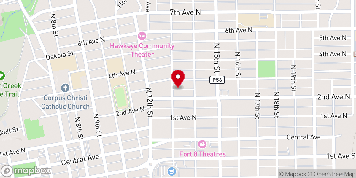 Map showing location of St Olaf Lutheran Church Foundation of Fort Dodge Iowa