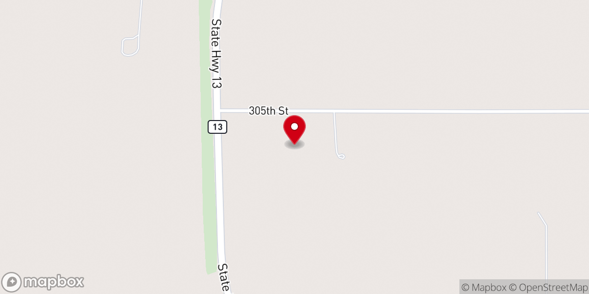 Map showing location of Hartland, MN 56042