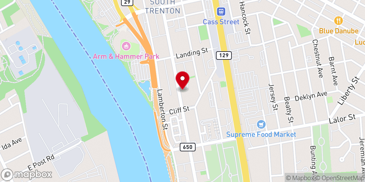 Map showing location of Wesley United Methodist Church