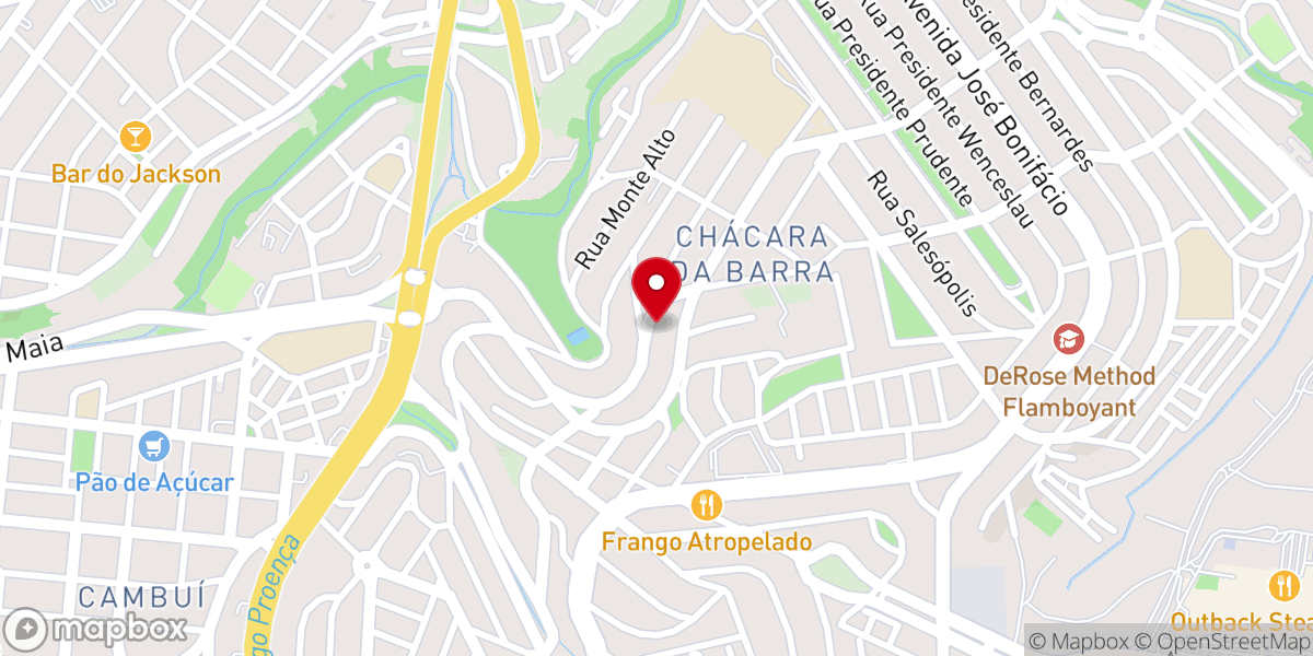 Map showing location of Igreja Batista Nova Canaã