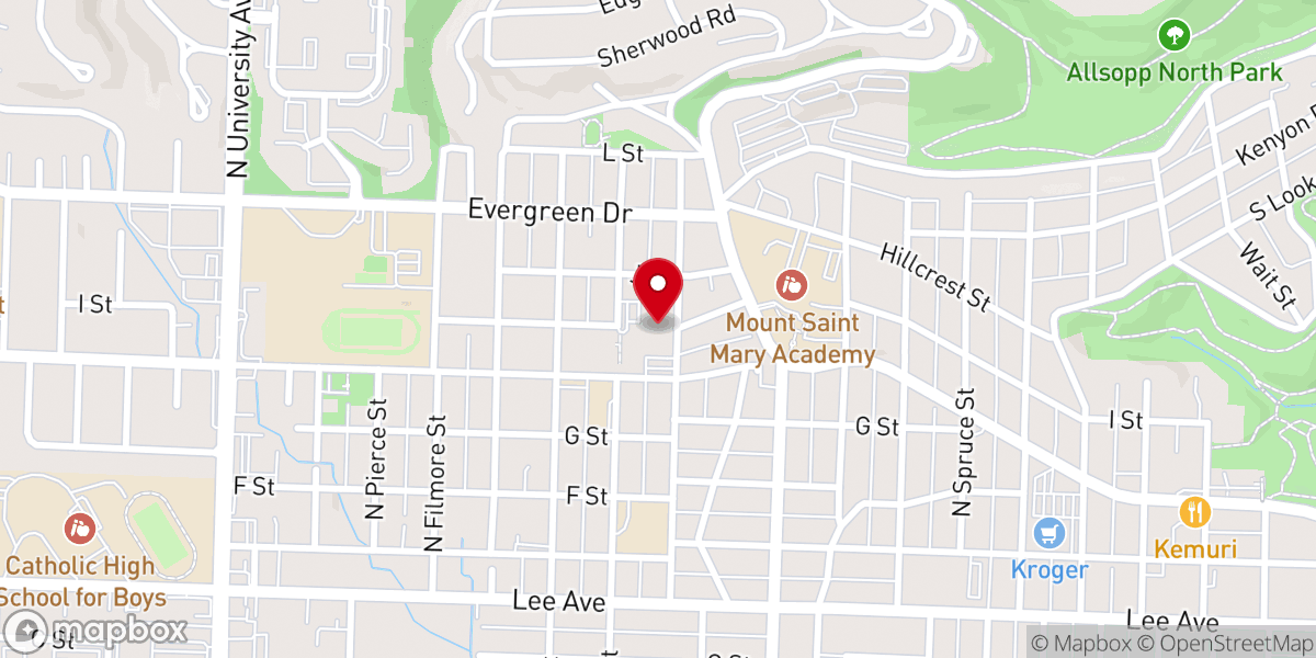 Map showing location of Our Lady of the Holy Souls Catholic Church